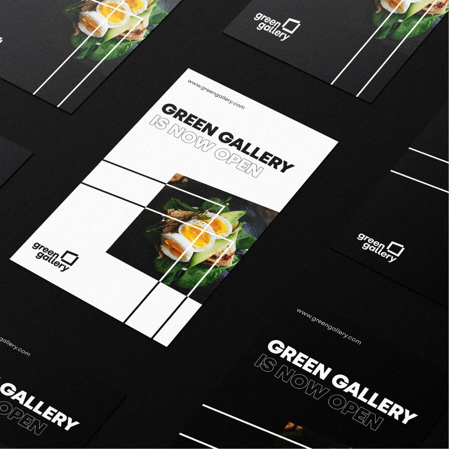 Green Gallery thumbnail image of posters from brand identity